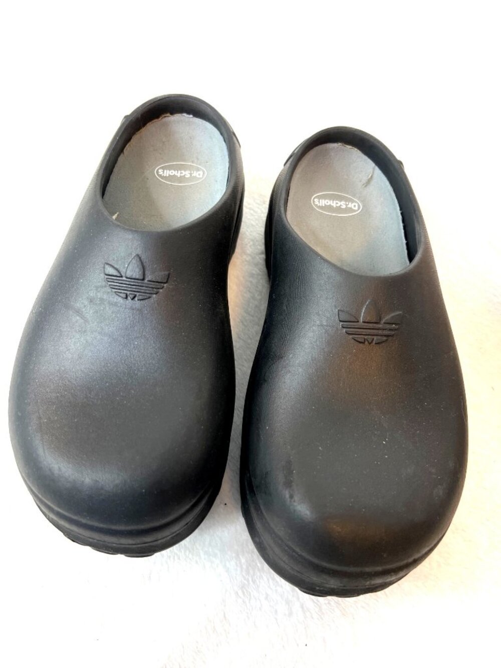 Adidas Adifom Stan Smith Mules Womans Size 9 Black. Dr. Scholls inserts Chunky